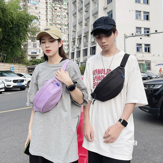 pure color all matching outdoor pocket new shoulder bag