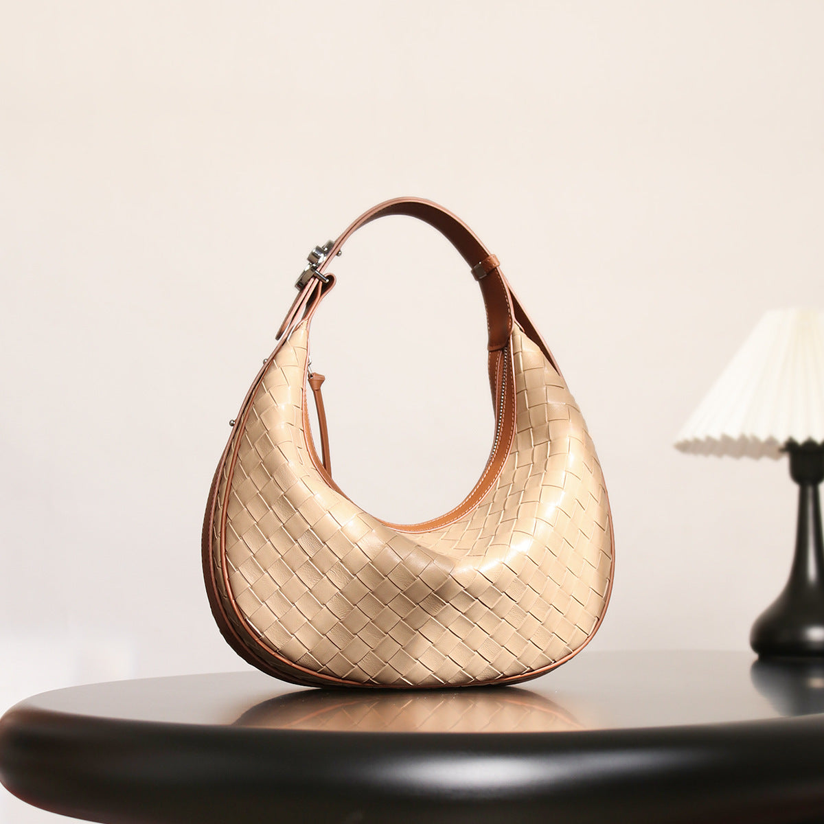 design niche genuine leather bag womens woven