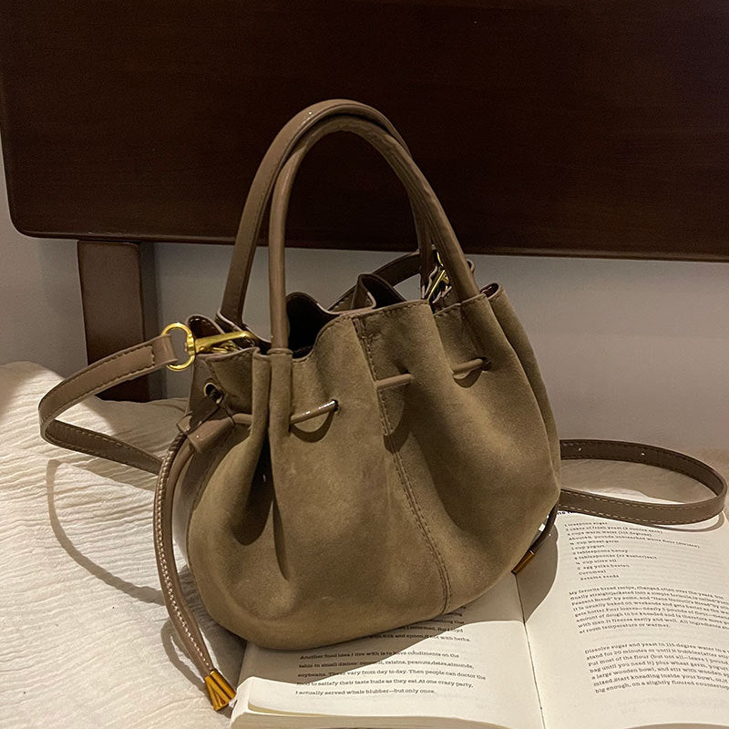 all match commute simple solid color crossbody womens bag