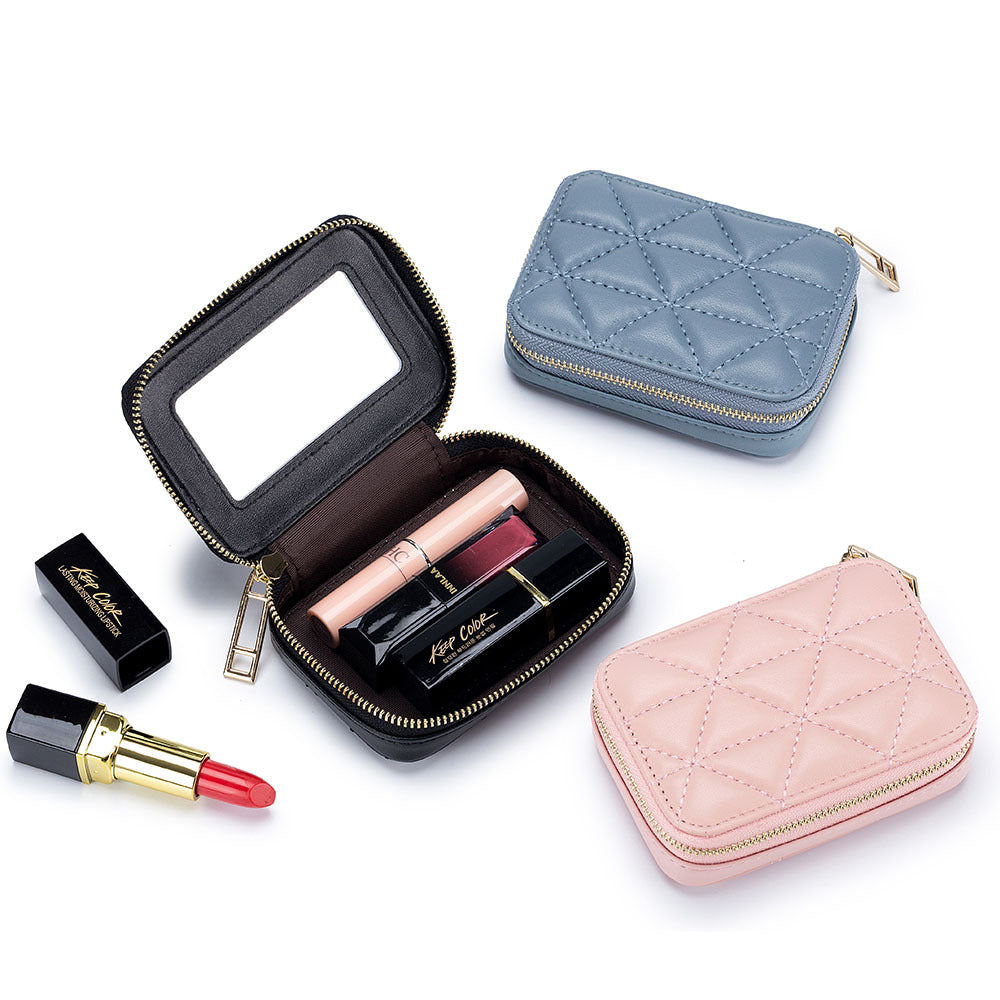 rhombus portable portable lipstick pack mini cosmetic bag