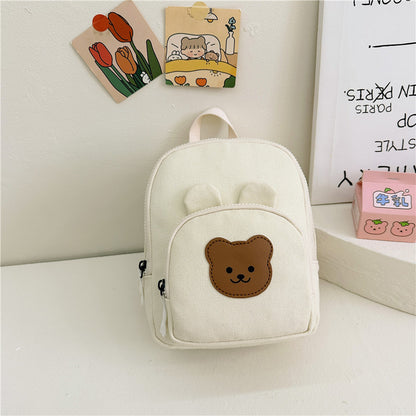 children backpack cartoon bunny girls color matching shoulders