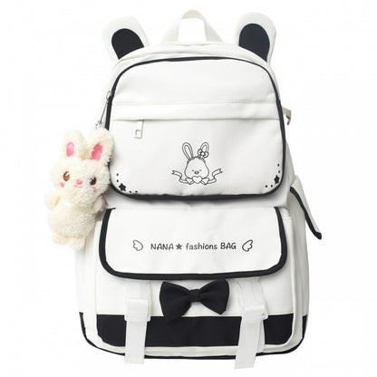 student fashion rabbit pendant casual backpack