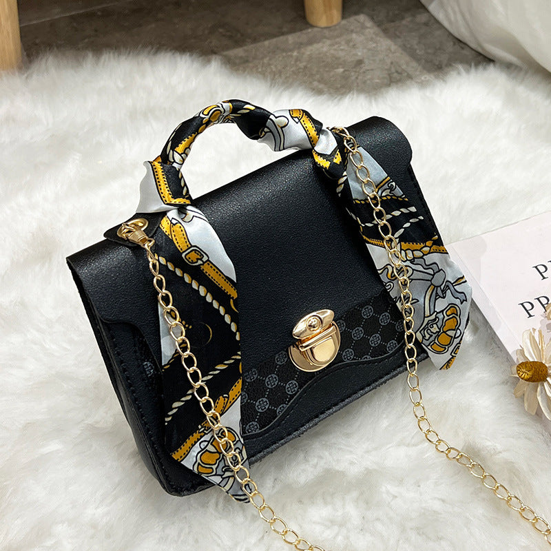 fashion small square bag vintage print ladies