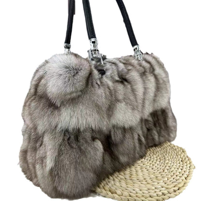 Fox Fur Bag Women's Fur Portable Shoulder Messenger