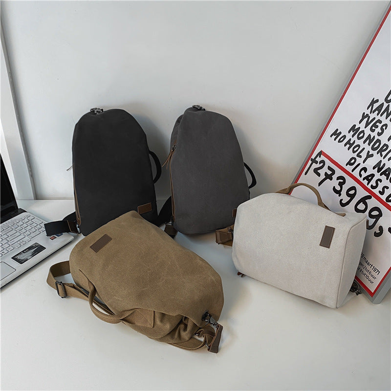 simple leisure commute mens large capacity travel sling bag crossbody bag