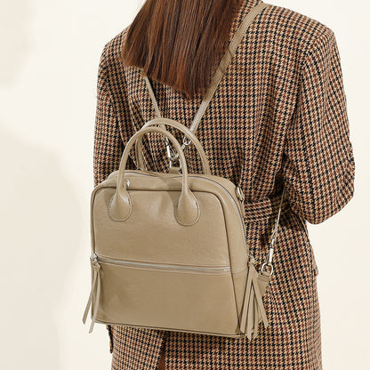 Light Luxury Leather Women's Bag Large-capacity Backpack Shoulder Bag