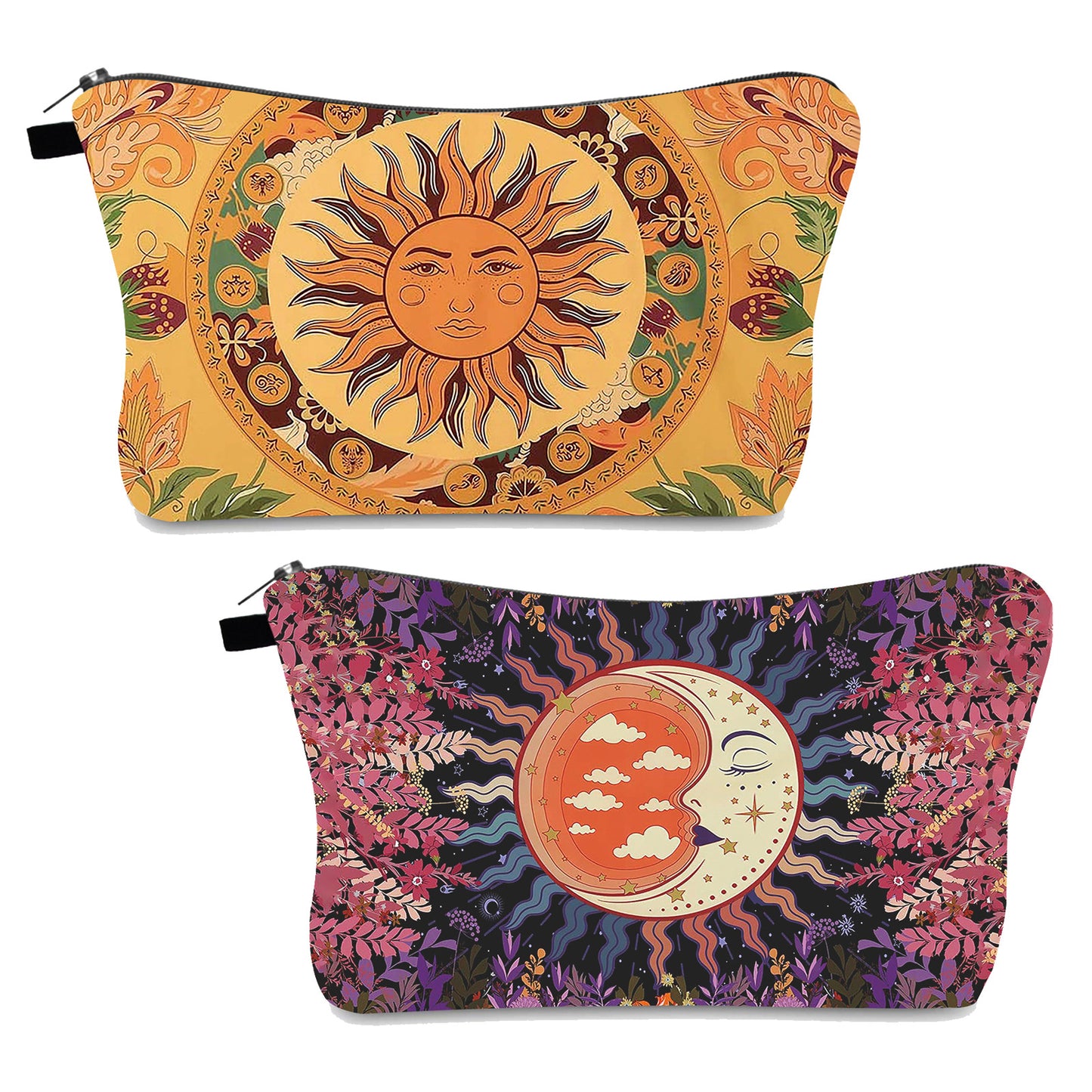 sunflower pattern european and american cosmetic bag