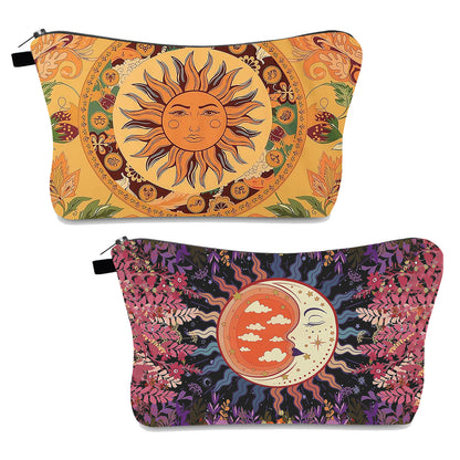 sunflower pattern european and american cosmetic bag