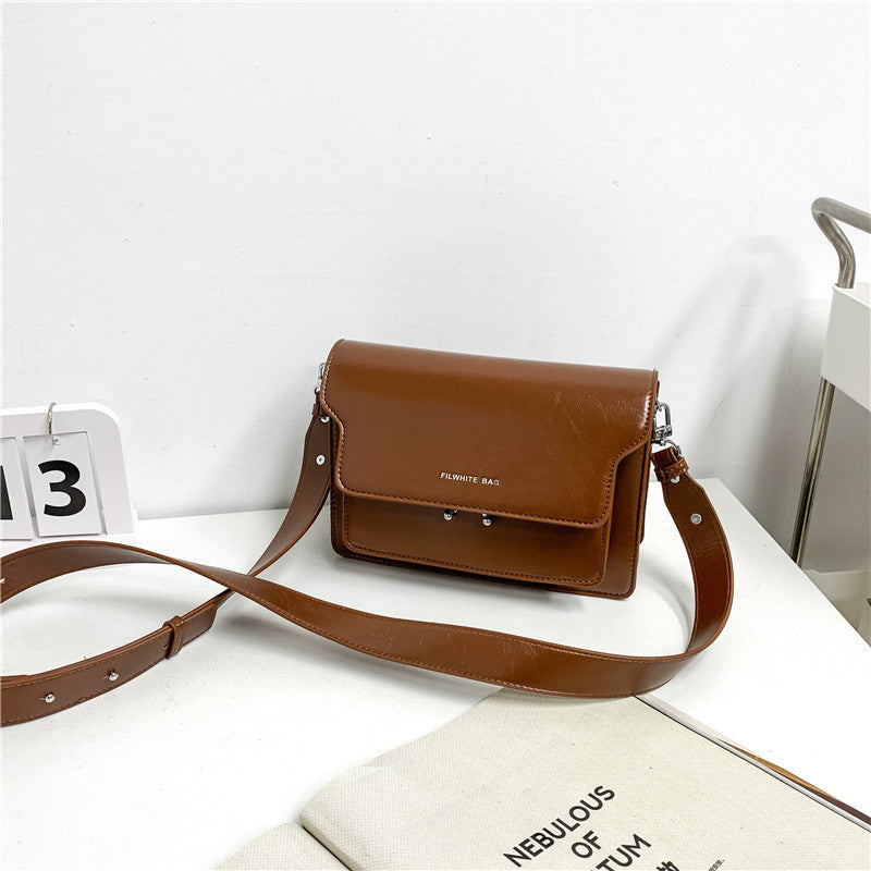 simple pu small square student fashion casual all match shoulder bag