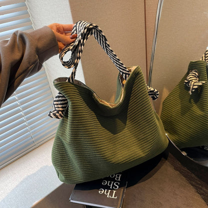 Versatile Fashion Ladies Corduroy Shoulder Bag