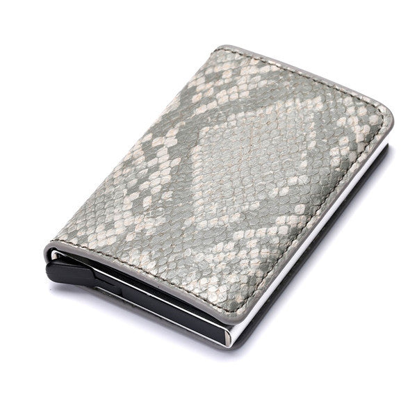 anti magnetic automatic pop up single aluminum alloy card bag