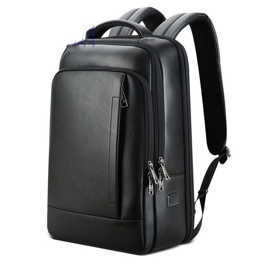 backpack leather backpack mens business trip first layer leather backpack computer bag