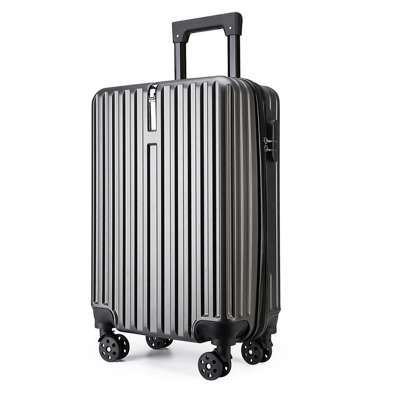 20-inch Large Capacity Student Suitcase Business Striped Trolley Case