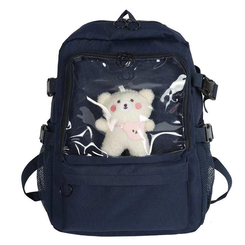 japanese school backpack female student canvas bag