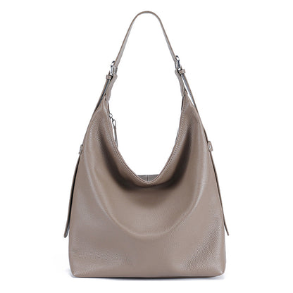 Womens Versatile Large-Capacity Genuine Leather Shoulder Bag