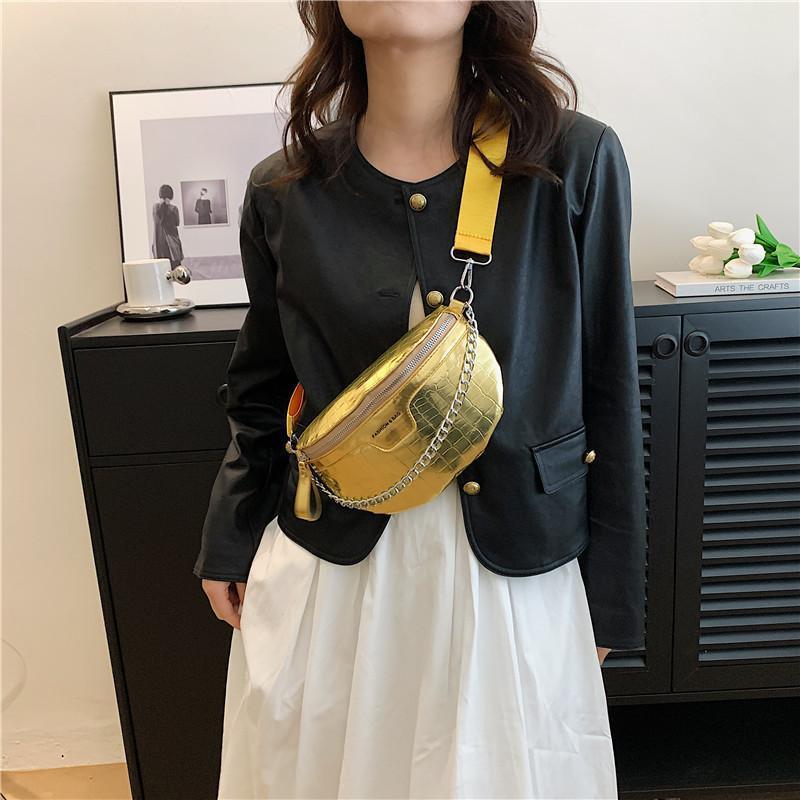 pu fashion crossbody women chest bag stone pattern one shoulder crossbody bag all match messenger belt bags