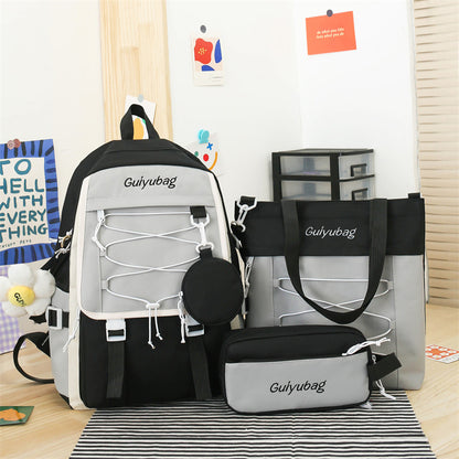 3 piece school bag student backpack