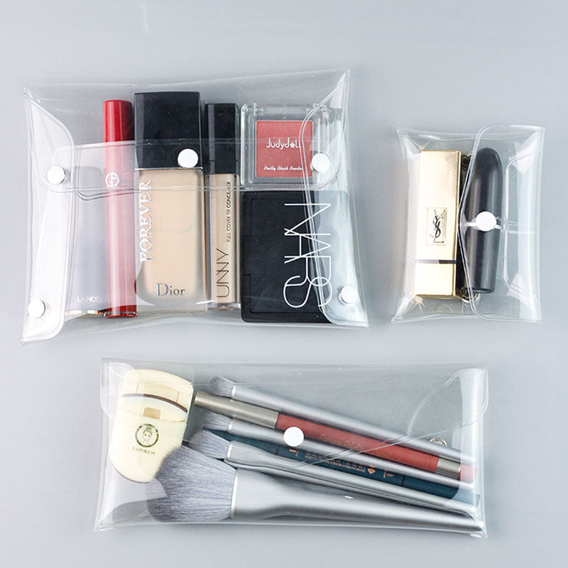 portable transparent cosmetic brush storage bag