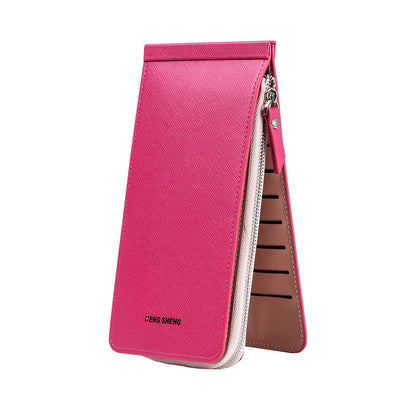 womens wallet long zip clutch