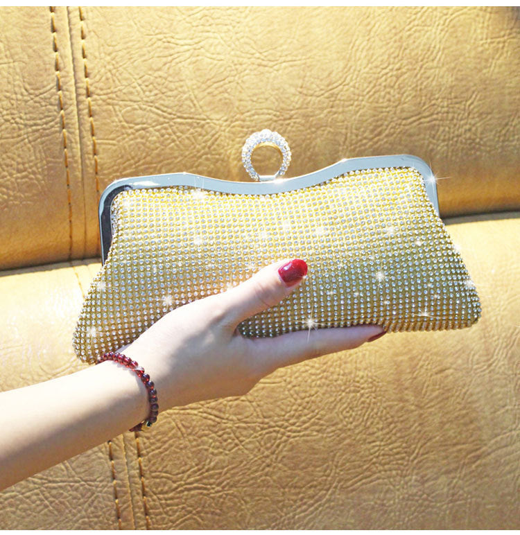 fashion clutch with ring dinner bag diamond