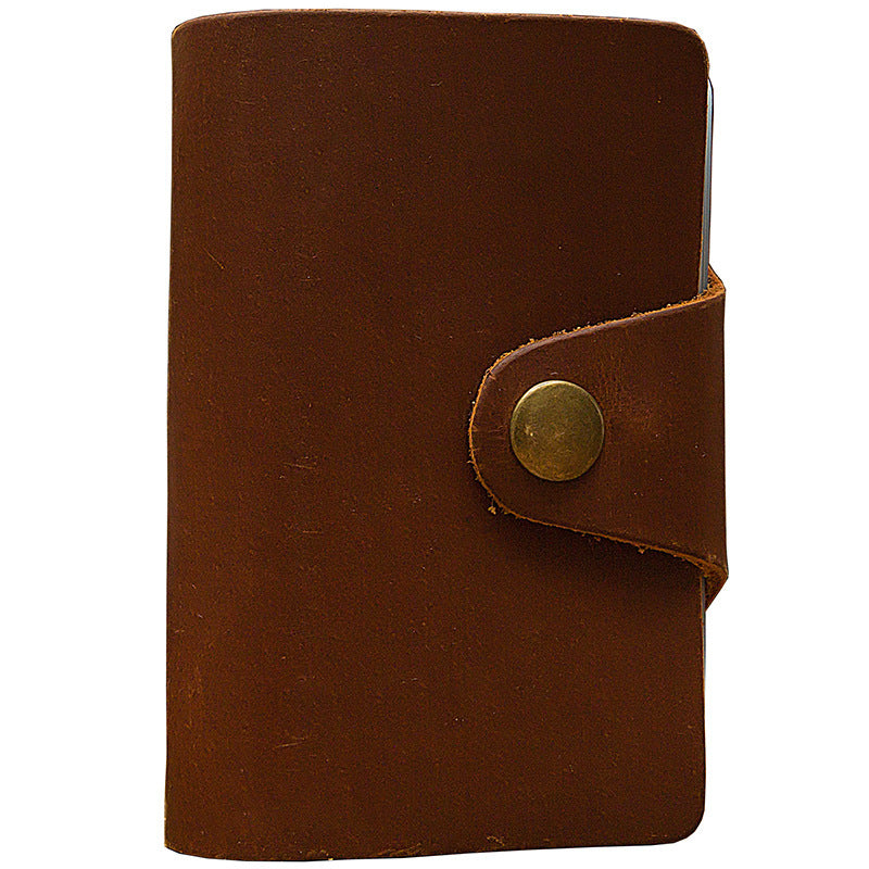 handmade cowhide card holder mens genuine leather