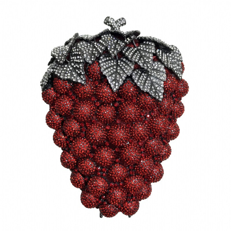 grape studded diamond dinner bag full of diamonds