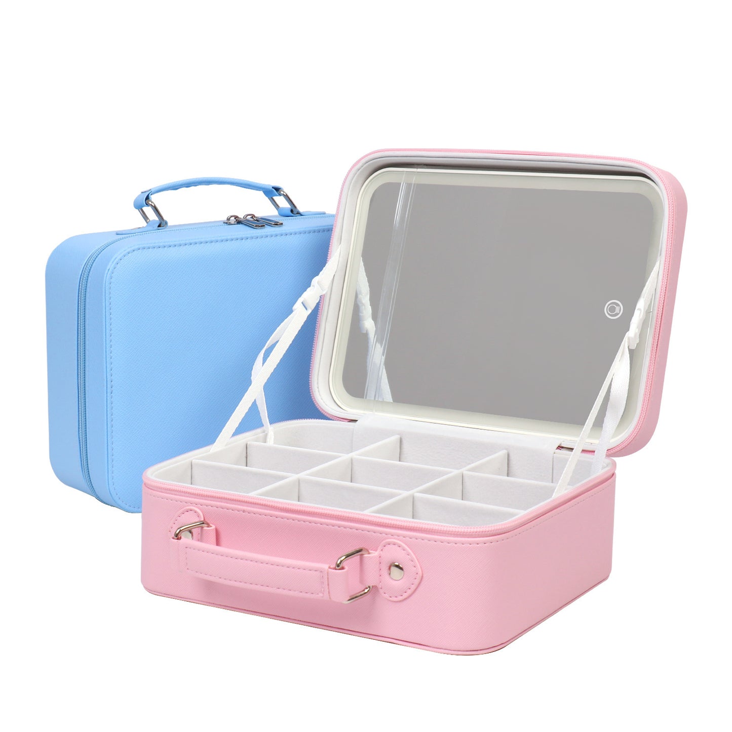 portable cosmetic bag suitcase with mirror