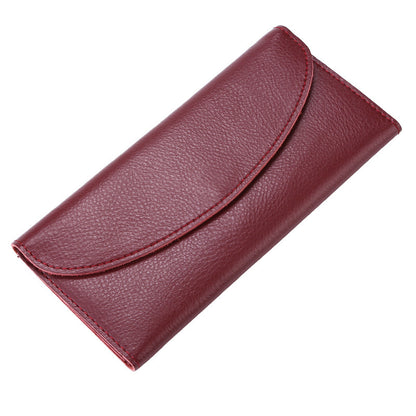 womens leather simple wallet long