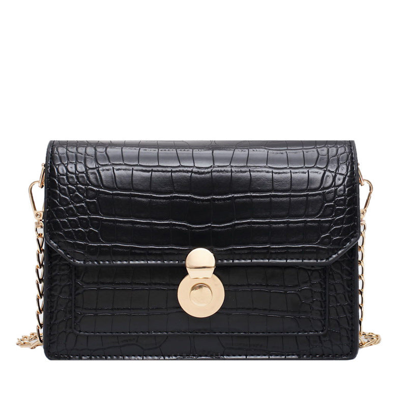 Personality Embossed Stone Pattern Small Square Bag Women
