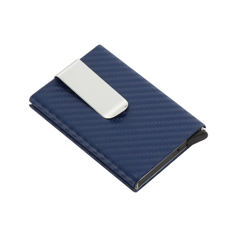 antimagnetic card box bag automatic elastic metal wallet