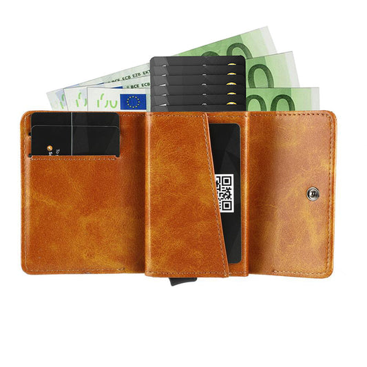 mens new hot sell fashion retro tri fold wallet