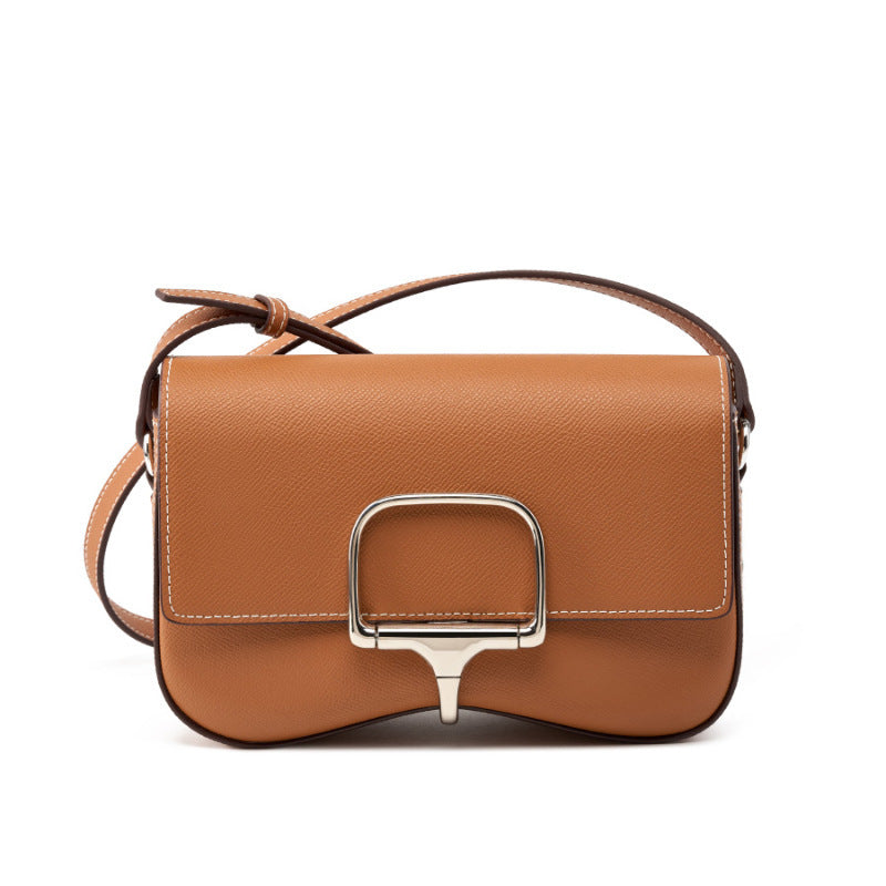 leather palm print shoulder messenger bag