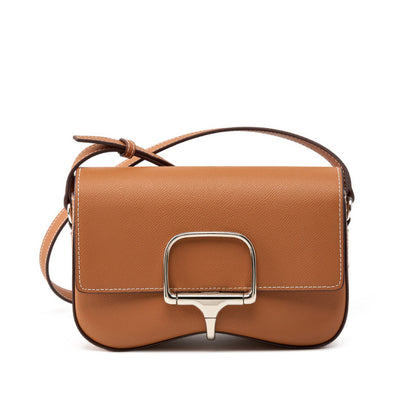 leather palm print shoulder messenger bag