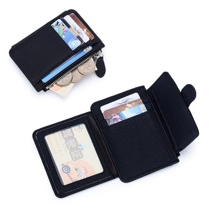 fashion ultra thin multifunctional leather multiple card slots wallet