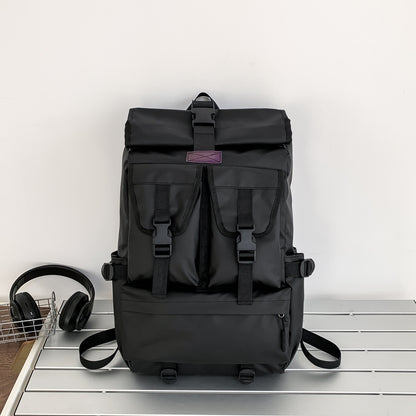 fashion black backpack mens travel large capacity