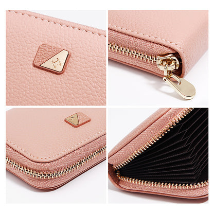 womens leather solid color coin purse