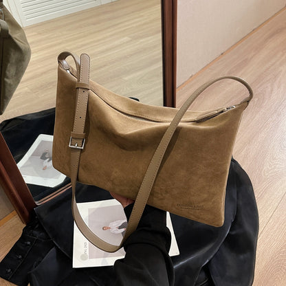 vintage suede niche bag for women