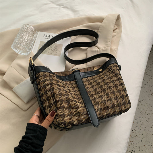 retro-bag-female-fashion-houndstooth-one-shoulder