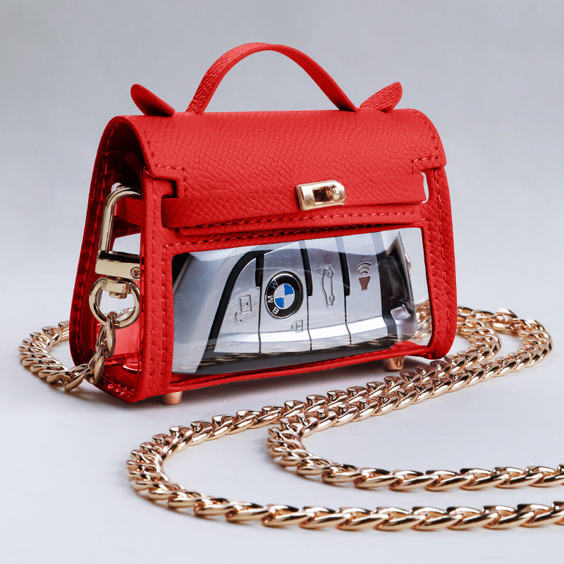 internet celebrity transparent handbag cross body bag storage bag