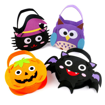 childrens portable pumpkin bag handmade diy material