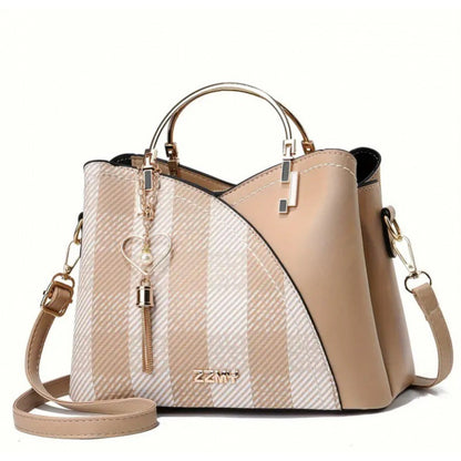 womens contrast color large capacity handbag