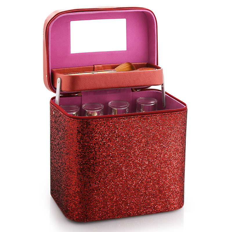 large capacity net celebrity storage box cosmetic bag