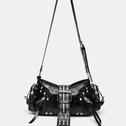 Motorcycle Punk Rivet Retro Womens Crossbody Bag
