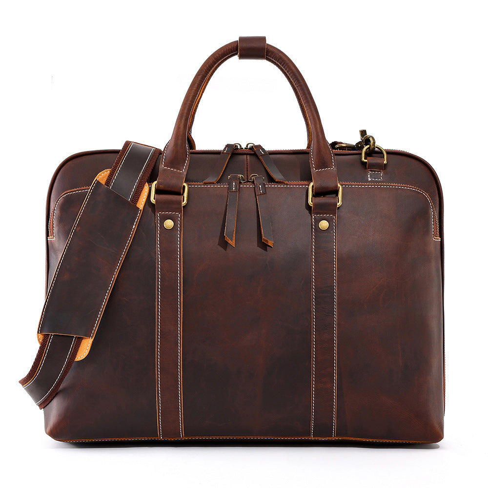 shoulder bag mens messenger bag first layer cowhide business briefcase