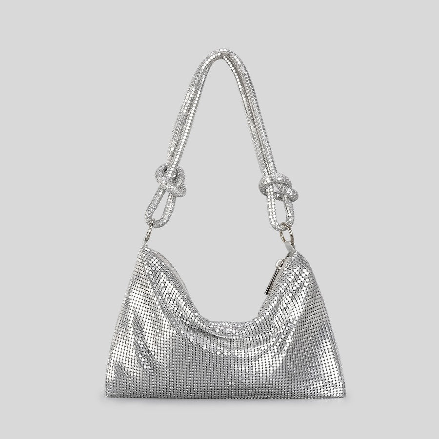 aluminum sheet underarm womens bag fashion high sense metal sequins
