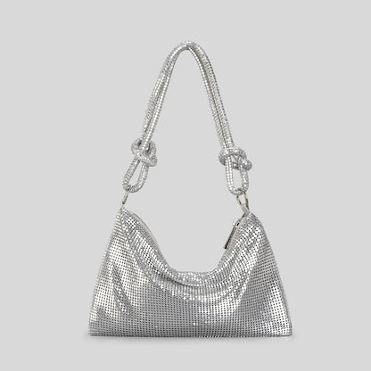 aluminum sheet underarm womens bag fashion high sense metal sequins