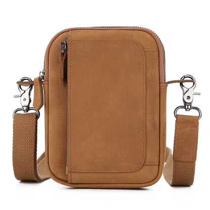 first layer steak mens one shoulder outdoor phone crossbody bag