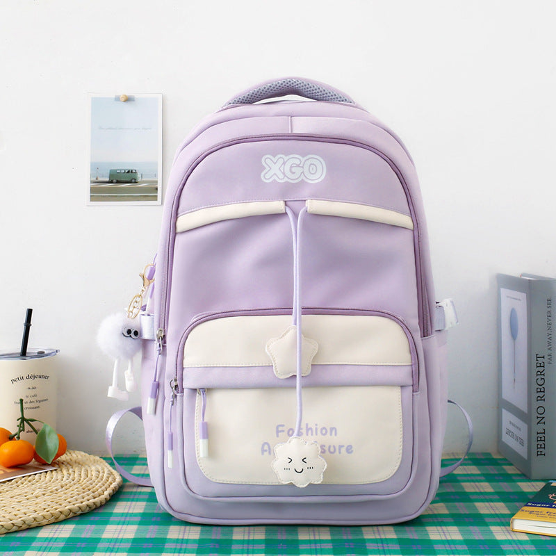 mens and womens same fashion all match backpack large capacity