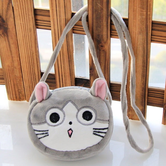 panda cat rabbit fluffy baby kid kindergarten cross body bag