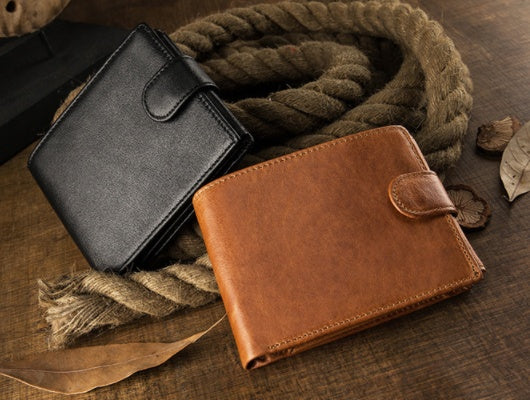 customized cowhide wallet for mens short